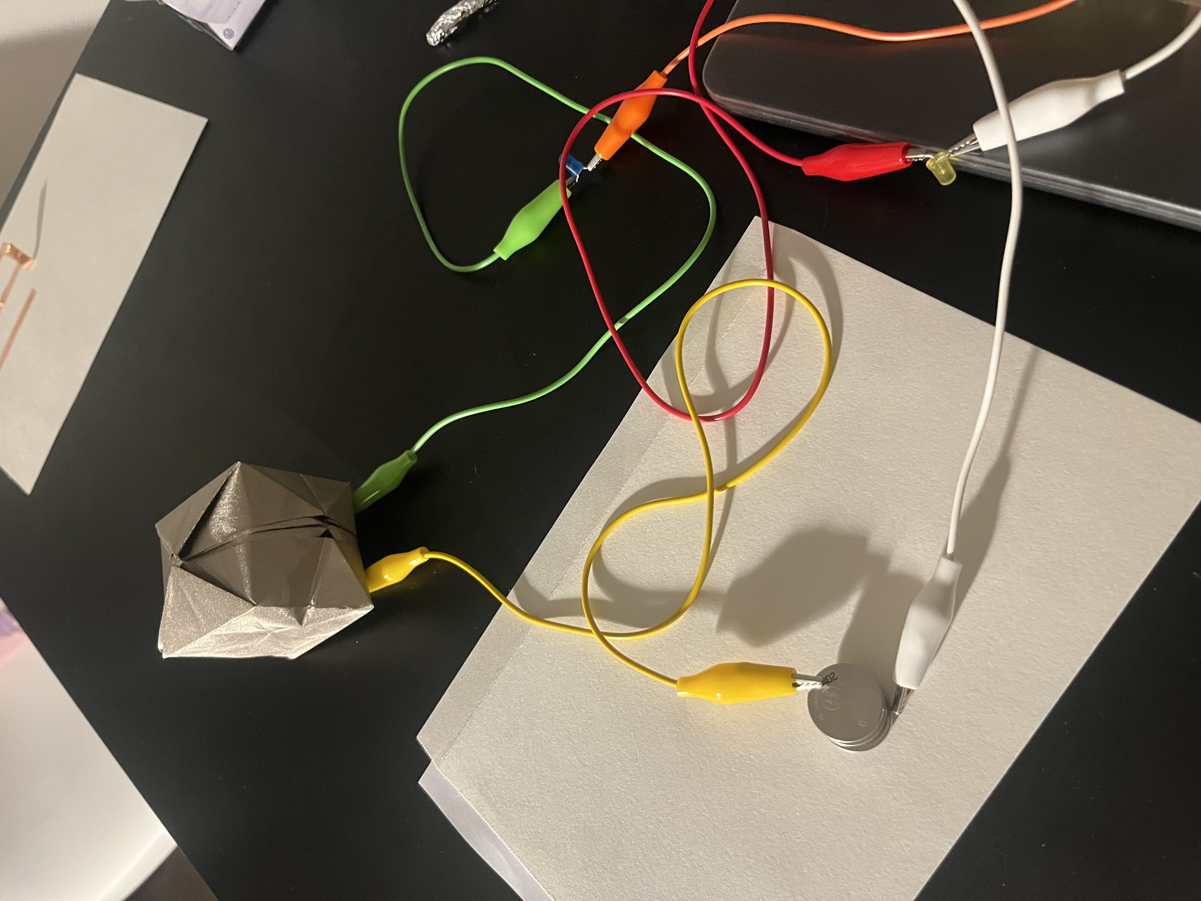 Adding a second bulb to a conductive fabric circuit, resulting in loss of activation.