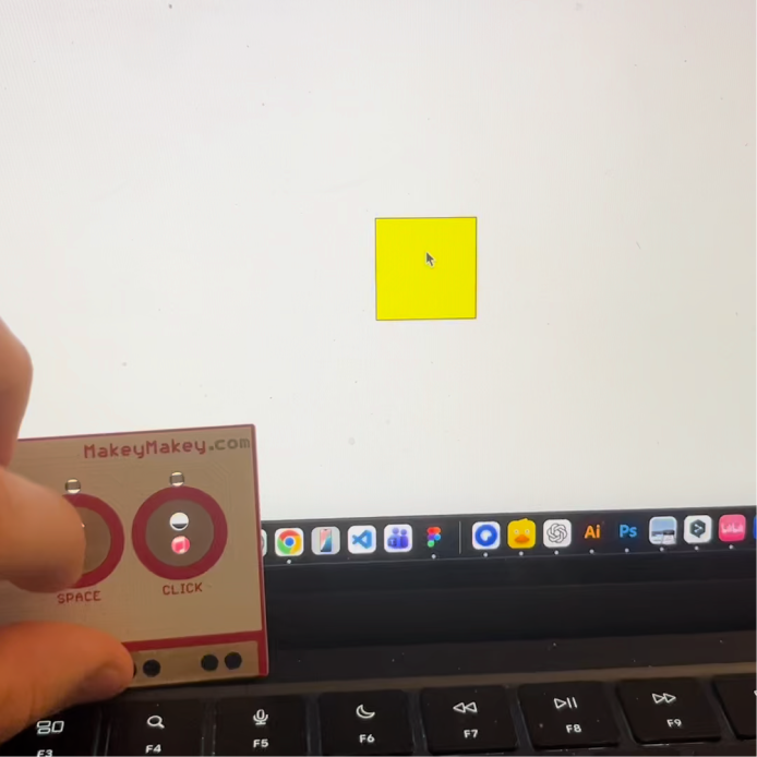 Clicked on the space key and the box turned yellow