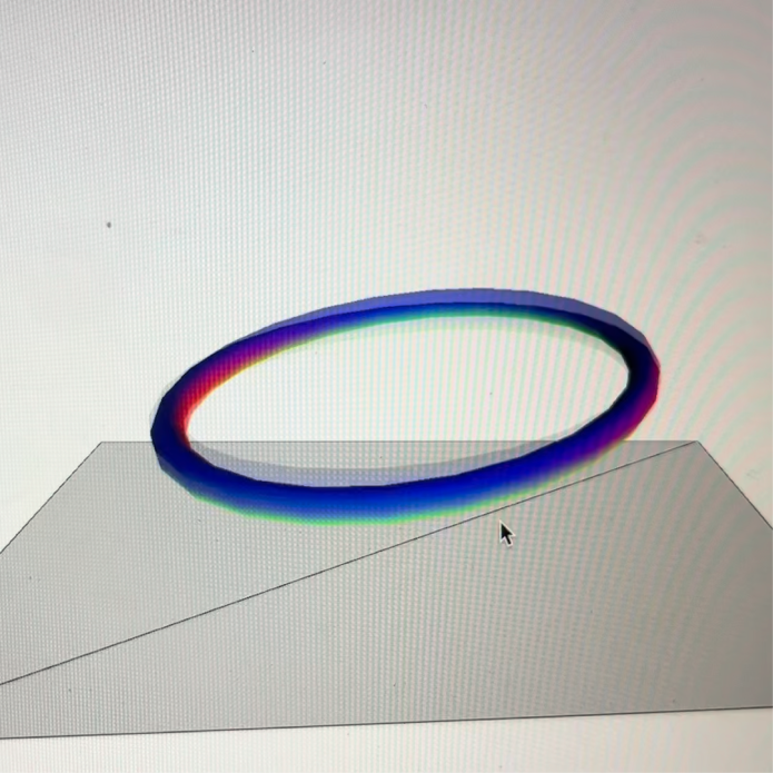 Changed the object's shape to a thinner and bigger torus