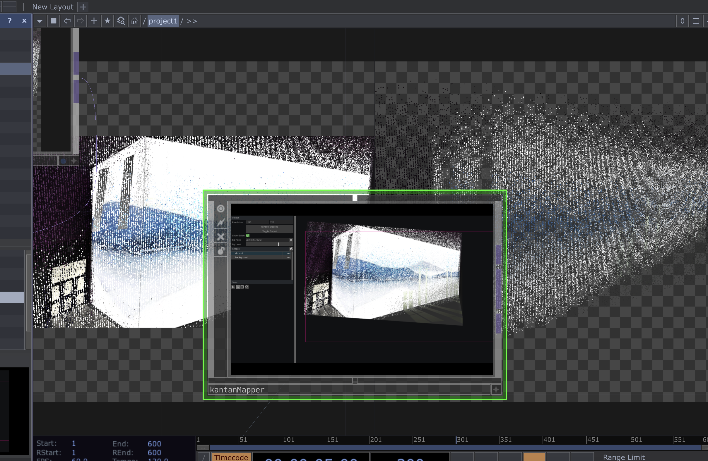 Projection map ready for projection upon full completion